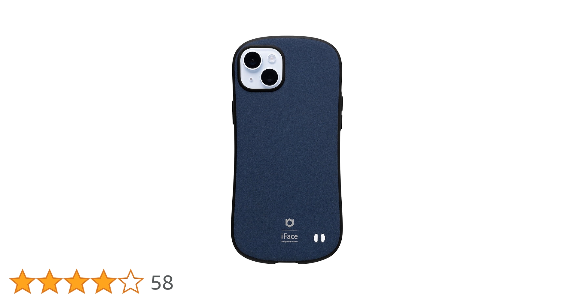 iPhone15plus 128gb ブルー　アイフェイスケース付き HAMEE ［iPhone 15 Plus(6.7インチ)専用］iFace Reflection Neo